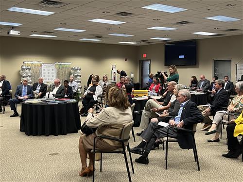 crowd view at the reception honoring Madison City Schools' 25th anniversary